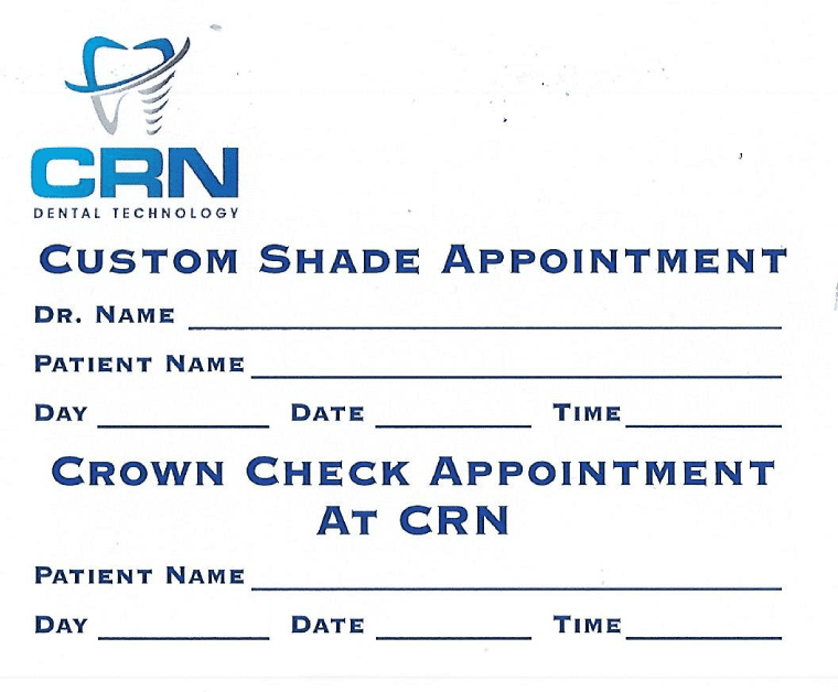A Custom Shade Appointment Form in White
